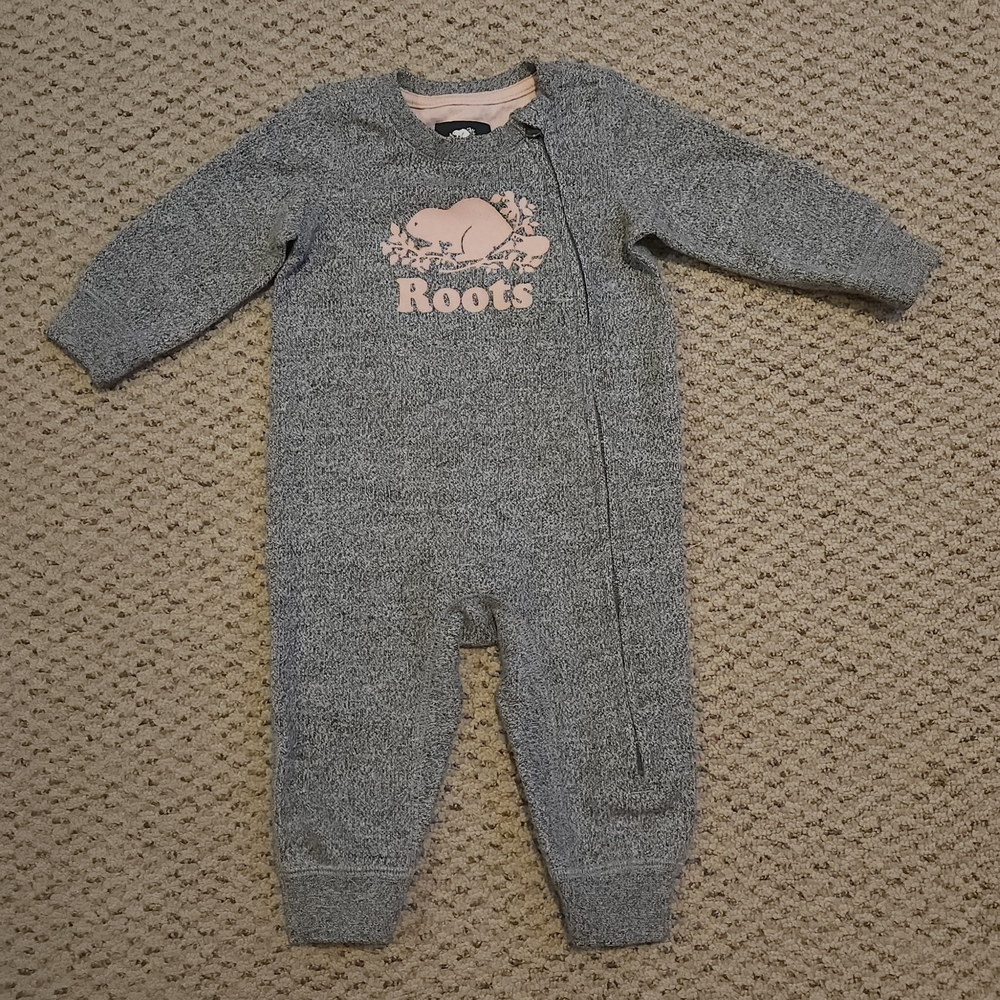 Roots Charcoal and Pink Kids Footie